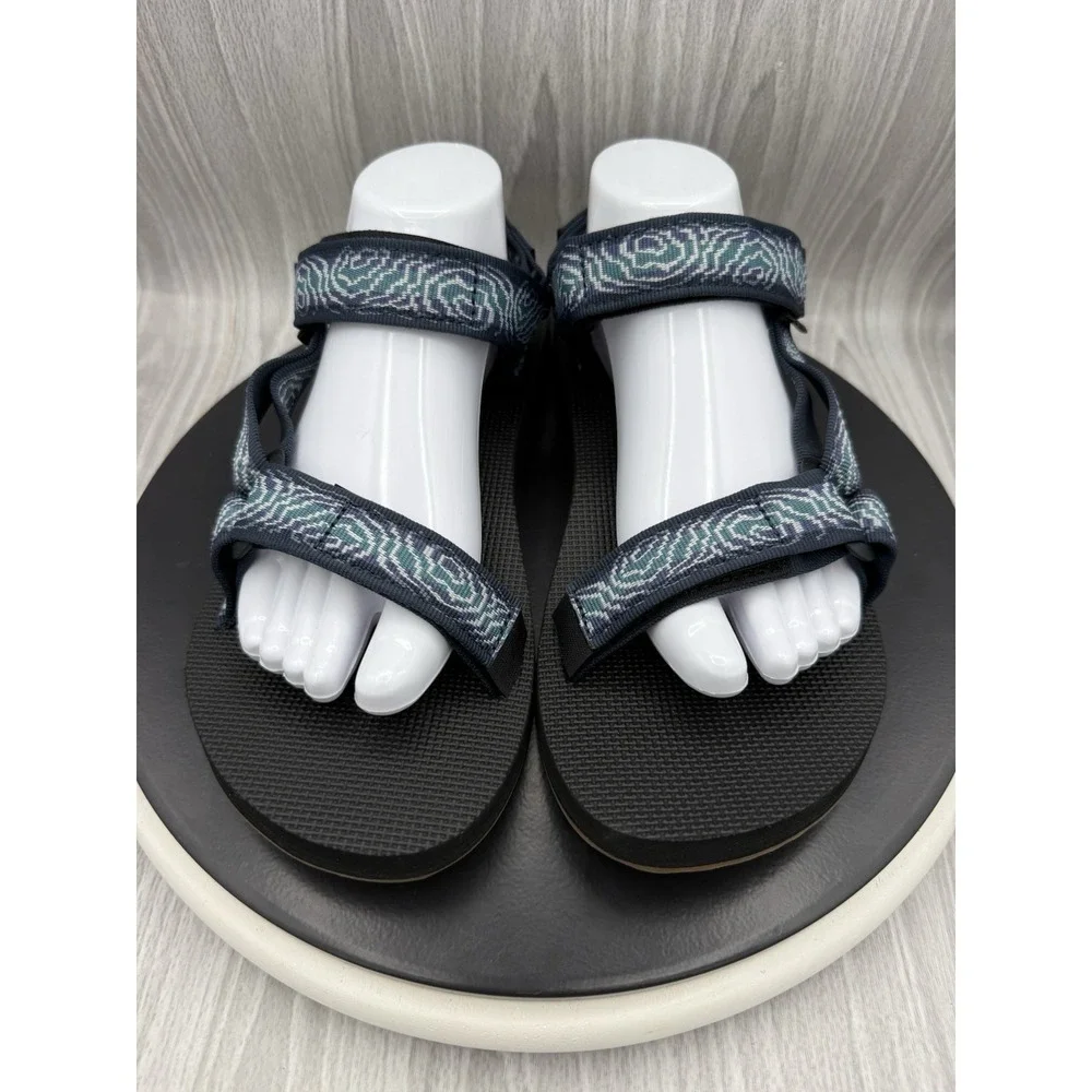 Teva Original Universal Mens Size 9 Archive Topo Navy Print Outdoor Sandals NEW